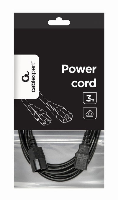 Gembird Cable Power C13 a C14 3M Black — image 1