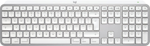 Logitech Keyboard English Mx Keys S For Mac Office RF Wireless + Bluetooth QWERTY Ee.uu. Aluminium White — image 1
