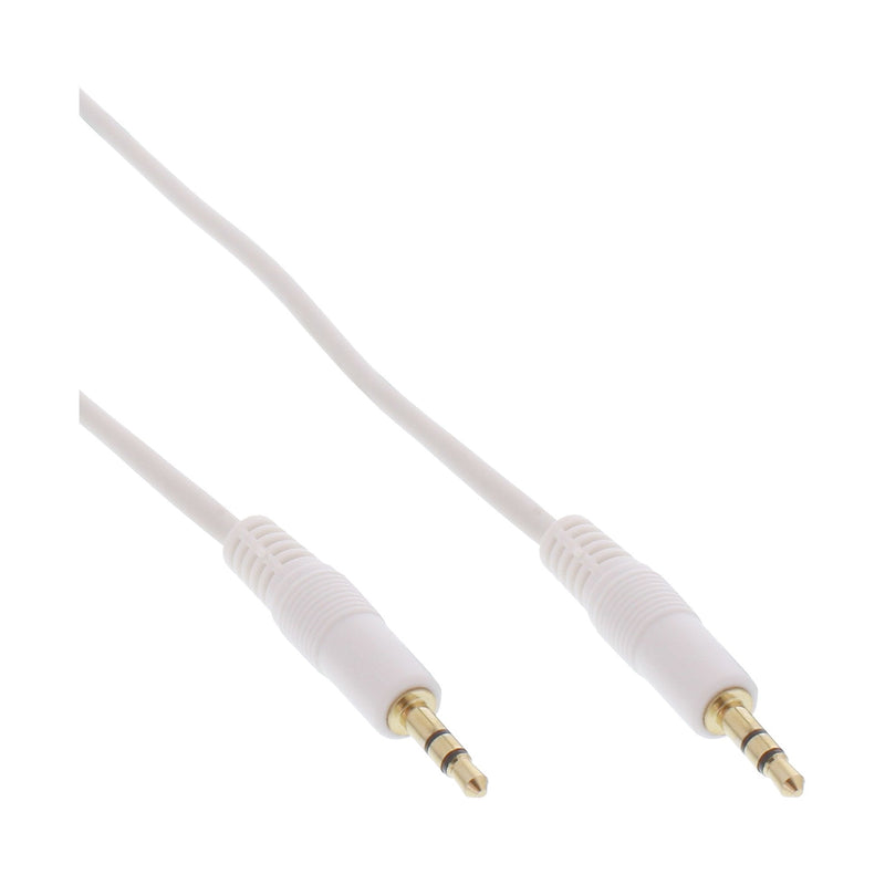 Inline Cable Audio 3.5MM Stereo Male a Male White/Gold 3M
