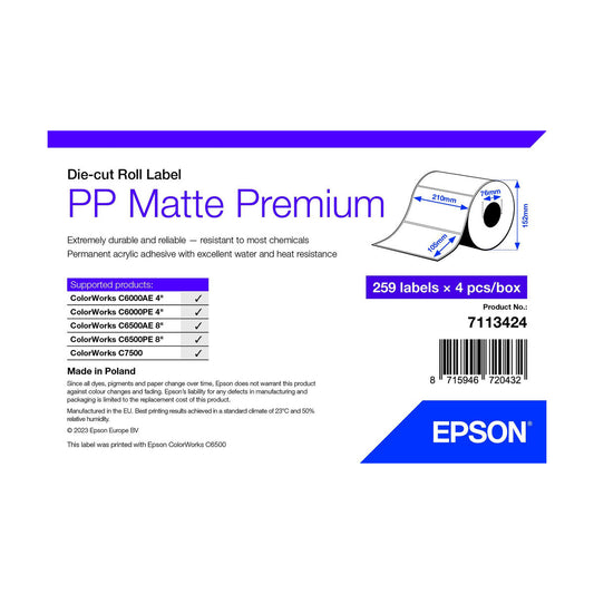Epson Printer Paper Epson 7113424 White (4 Units)
