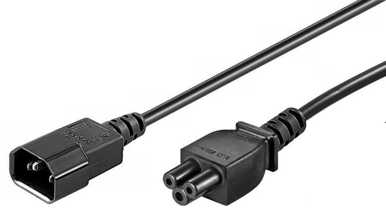 Microconnect PE080618 Cable Transmisión Black 1,8M C14 Acoplador C5 Acoplador