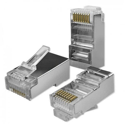 Qoltec 54556 RJ45 Modular Connector CAT.6 FTP Gold Plated Contacts 100 Pieces — image 1