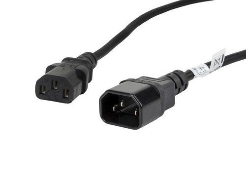 Lanberg Cable Alargador Power 1.8 Metres CA-C13E-11CC-0018-BK Connectors IEC320 C13 / IEC320 C14 — image 1