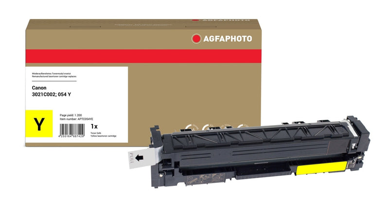Agfaphoto Replacement For Toner APTC054YE. Canon 3021C002