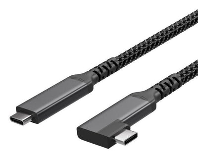 USB-C Ladecable USB-C 3.2 90° 100W Pd Textil 1,0M — image 1