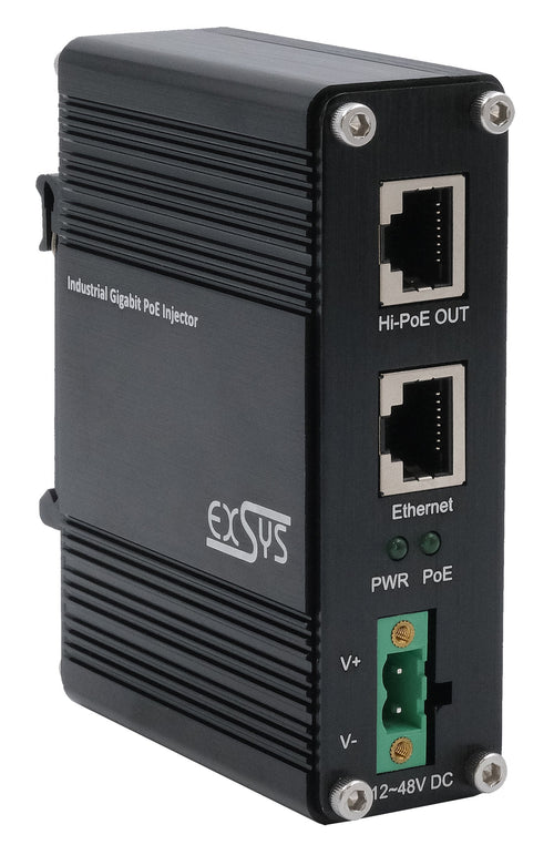 PoE + Gigabit Injektor 60W DC Eingang + 12V Bis + 48V — image 1