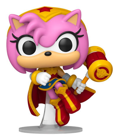 Funko Pop! Heroes: Justice League & Sonic - Amy Rose/Wonder Woman Hybrid Rose/Ww - Sonic + DC Comics - Figure  — image 1