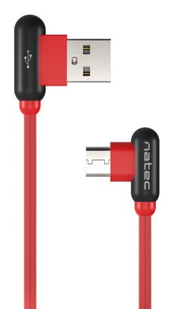 Natec NKA-1201 Extreme Media USB Cable Typ-c a USB (m), 1M, Ángulo, Red