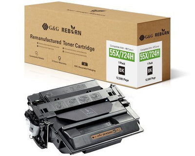 G&g Reborn-xl-toner Compatible With HP 55X/ Canon 724H — image 1