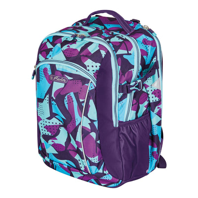 Herlitz Ultimate Camopurple Backpack School Blue Púrpura Poliéster — image 1
