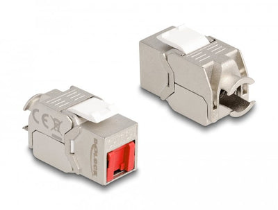 Delock 87952MÓDULO Keystone RJ45 Female a Lsa CAT.6A Without Tools With Cover Antipolvo Red — image 1
