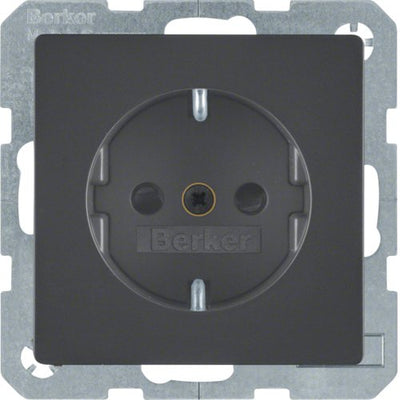 Berker 47236086 Socket Power Schuko Q.1 Q.3 Antracita, Samt — image 1