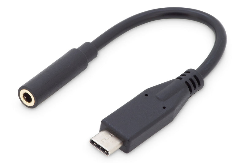 Digitus Adapter USB-C a Jack 3.5MM 20CM Black