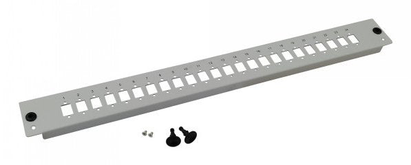 Helos Lwl 19 Breakoutbox Frontplatte 24-FACH Lc Blende Without Equipar, Grey
