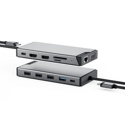 Alogic 12-IN-1 USB-C Pd DV3 Triple Display Docking Station