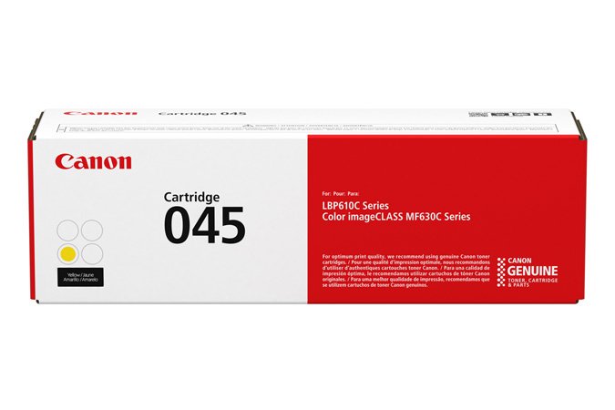 Canon Genuine Toner 045 Yellow Imageclass LBP612, LBP613, MF633, MF635, I-sensys LBP611, LBP613, MF631, MF633,