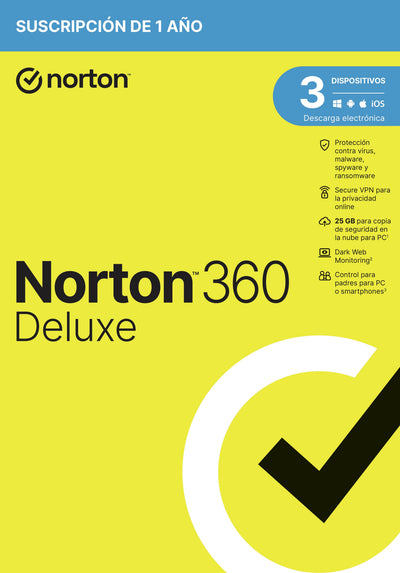 Norton 360 Deluxe 25GB Es 1 User 3 Device 12MO EXCLUSIVO:3069 Attach — image 1