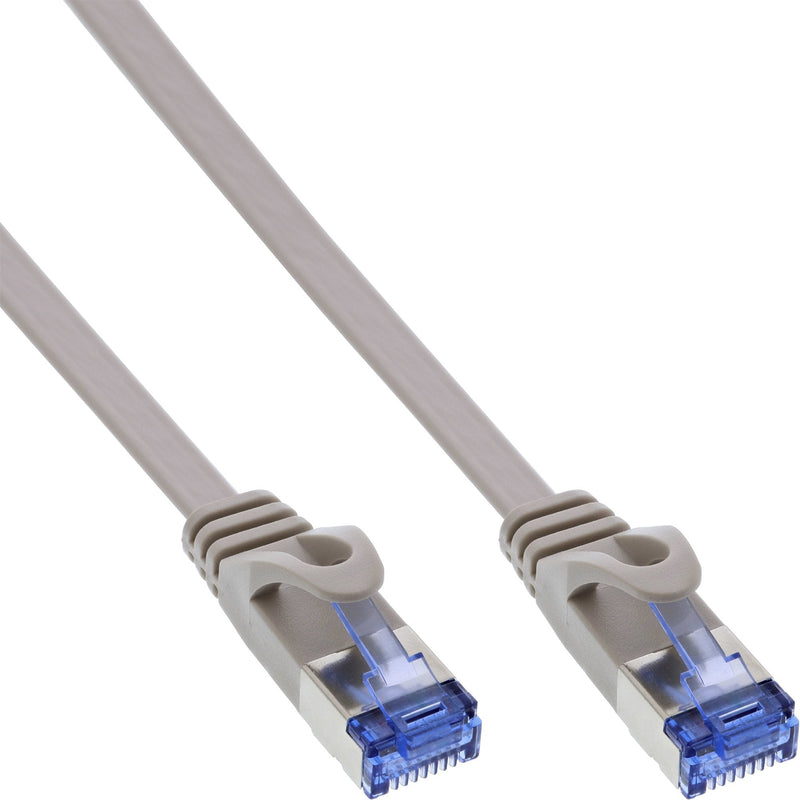 Inline Network Cable Flat , U/FTP, CAT.6A, Grey 2M