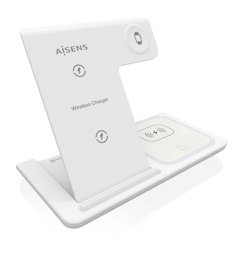 Aisens Charger Wireless USB-C 3 1 15W Mobile Phone Apple Watch, Ariculares With Case Charging White