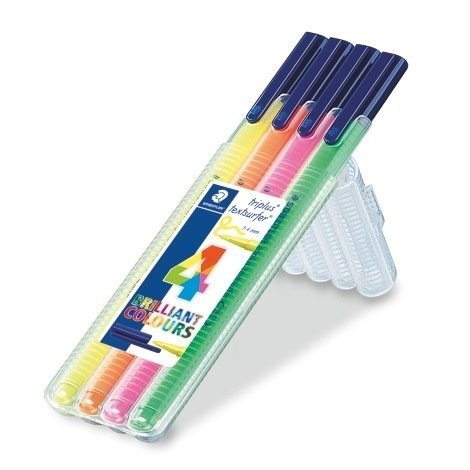 Staedtler Triplus Textsurfer 362 Pack 4 Marcadores Fluorescentes - Trazo 1 - 4MM Aprox - Tina Base Water - Col — image 1