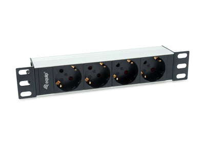 Power Strip Power Aluminium Rack 10 1U 4 Sockets Type Shucko Euro Cable 1.5M — image 1