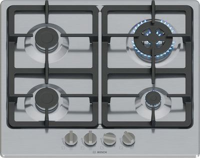Bosch Serie 4 PGH6B5K90 Hobs Steel Inoxidable Integrado 58CM Encimera Gas 4 Zona(s) — image 1