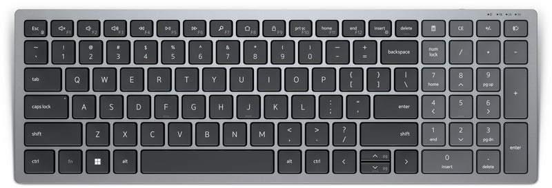 Dell Keyboard German KB740 RF Wireless + Bluetooth Qwertz Grey Black