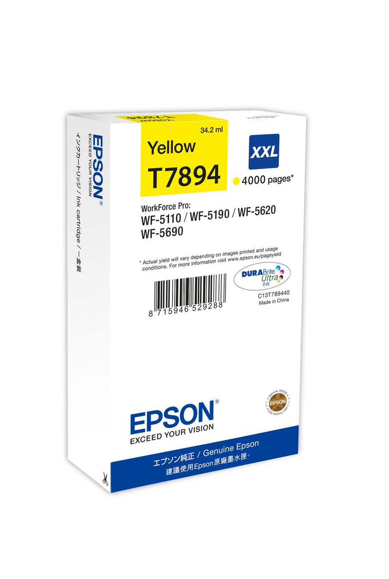 Epson Genuine Ink T7894 34.2ML Size XXL Yellow