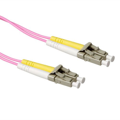 0.25 Meter Lszh Multimode 50 125 OM4 Fiber Patch Cable Duplex With Lc Connectors