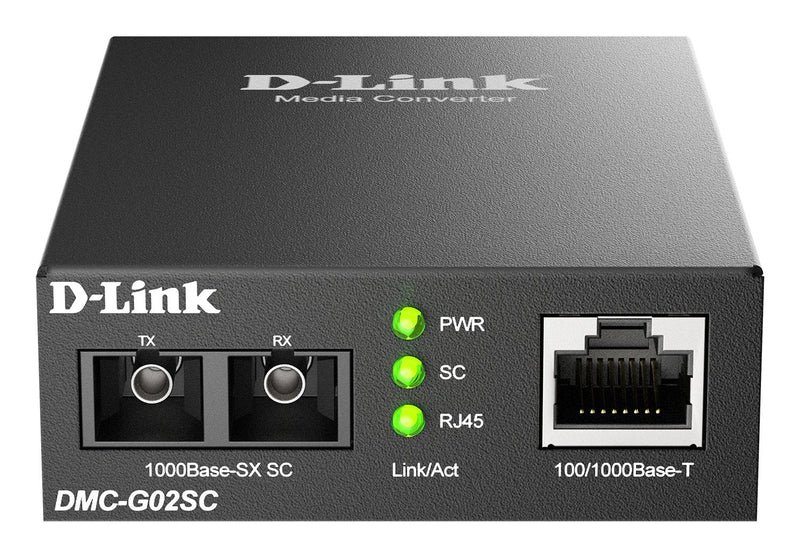 D-link DMC-G02SC 100/1000BASE-T To 1000BASE-SX Sc Multi-mode Media Converter (550M) - Meets Ieee 802.3AB And I