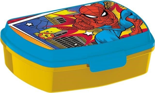 Safta Spider-man Attack Sandwichera - Pvc Without Bpa - Rectangular - 17X5.6X13.3CM - Yellow