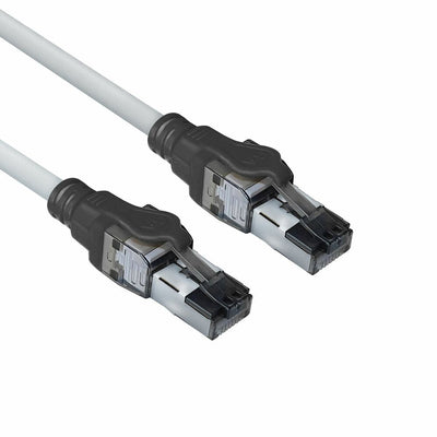ACT Grey 1.5 Meters S FTP CAT.6A Idc 4PPOE PoE + 100W Lszh Patch Cable Snagless With RJ45 Connectors, Powerpat — image 1