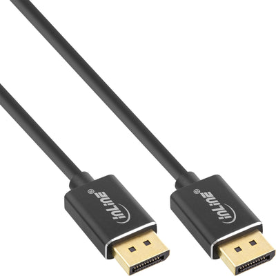 Inline Cable DisplayPort 1.4, Slim 8K4K, Black Gold 1M — image 1