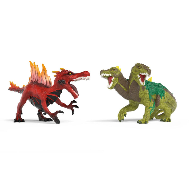 Schleich Figure Eldrador Creatures Dinosaurio Fuego Contra Lagarto Selva, Set 70834