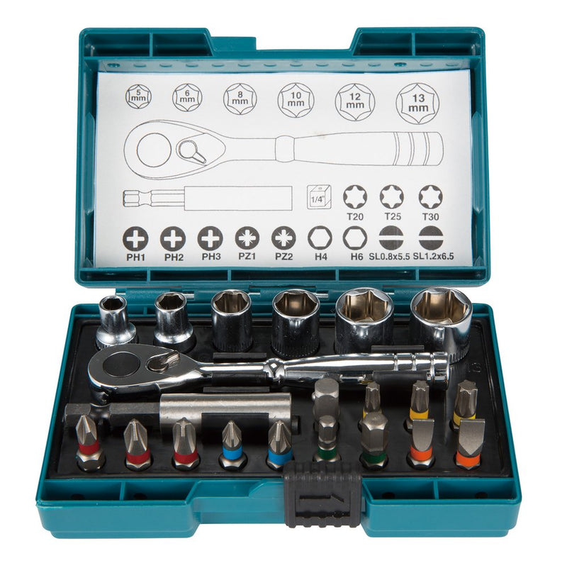 Makita B-54081 Ratchet + Bit Set