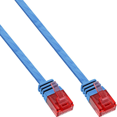 Inline Flat Ultraslim Network Cable U/UTP CAT.6 Gigabit Ready Blue 15M — image 1