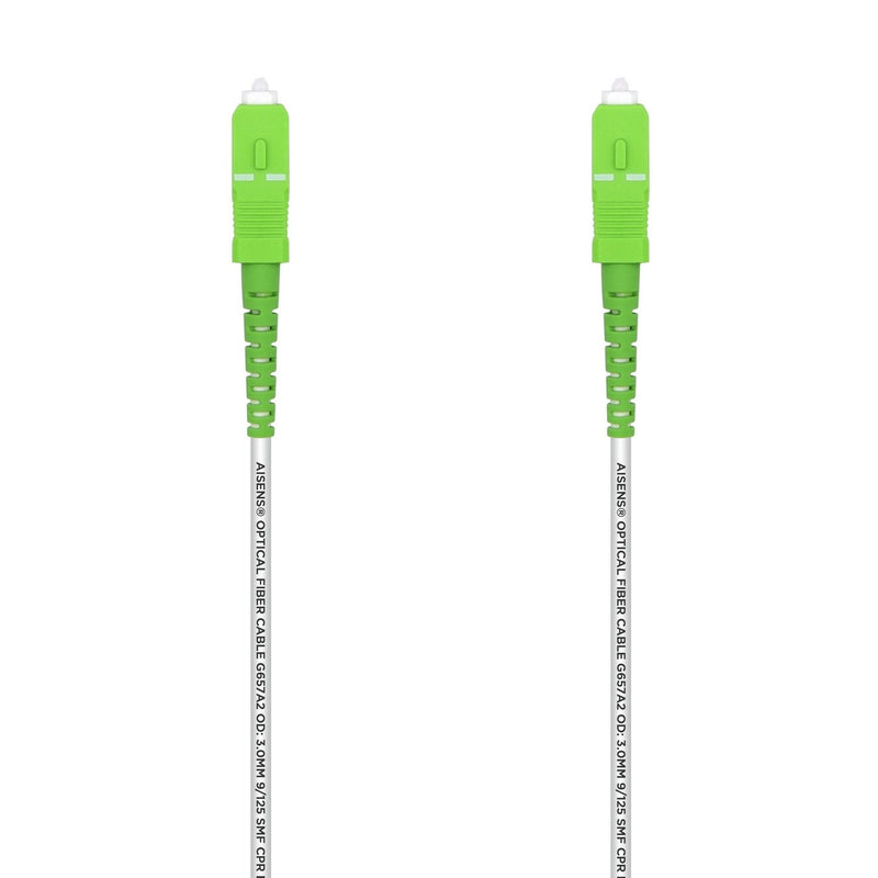 Aisens Cable Fibre Optic G657A2 3.0 9/125 Smf Simplex Cpr Dca Lszh - Sc/Apc-sc/Apc - 5M - White