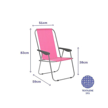 Folding Chair Marbueno 59 x 83 x 51 cm Pink