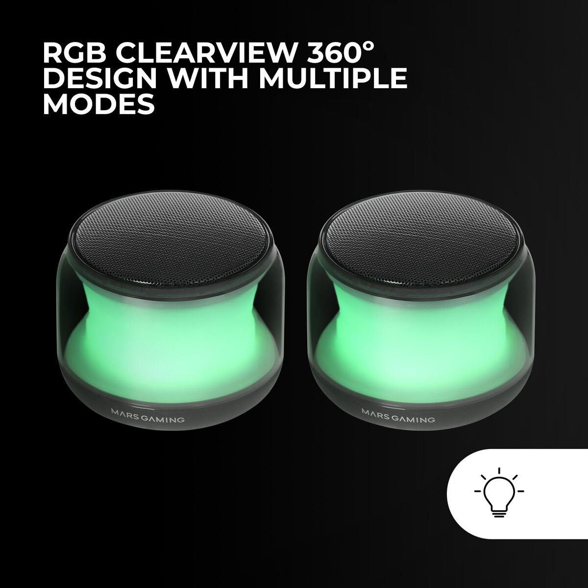 Mars Gaming Portable Bluetooth Speakers Mars Gaming Msaura Black 15 W 4 W