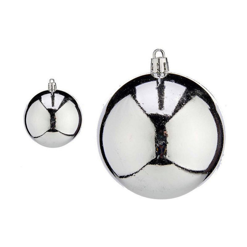 Christmas Baubles Krist+ K1912475-3 Silver Plastic Ø 8 cm 16 Units