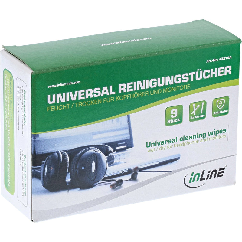 Inline Toallitas Cleaning Universales Húmedas/Secas Headphones And Monitores