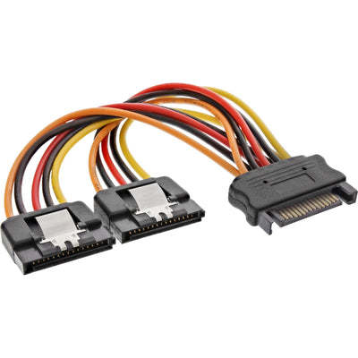 Inline SATA Power And -cable Female a 2X Male 0,15M — image 1