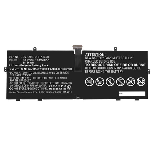 Battery 38.66WH Li-polymer 7.58V 5100MAH For Tablet — image 1