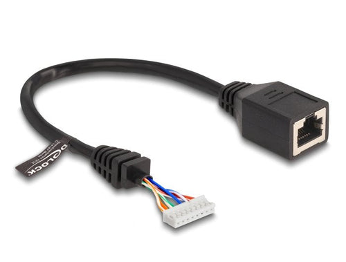 Delock 88006 Cable RJ45 Female a Connector Female 2,00MM 8 Pines CAT.5E 23CM Black — image 1