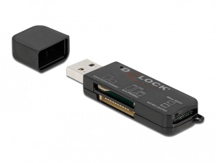 Delock Card Reader USB Superspeed Cards Memory SD / microSD / Ms