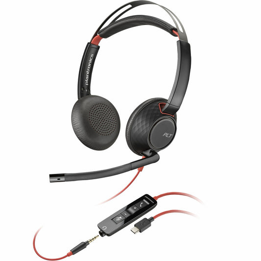 Poly Headphones With Microphone Poly Blackwire 5220 Black