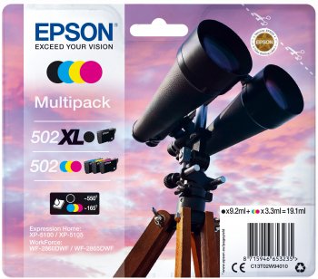 Epson 502XL/502 Pack 4 Cartridges Ink Originales - C13T02W94010 — image 1