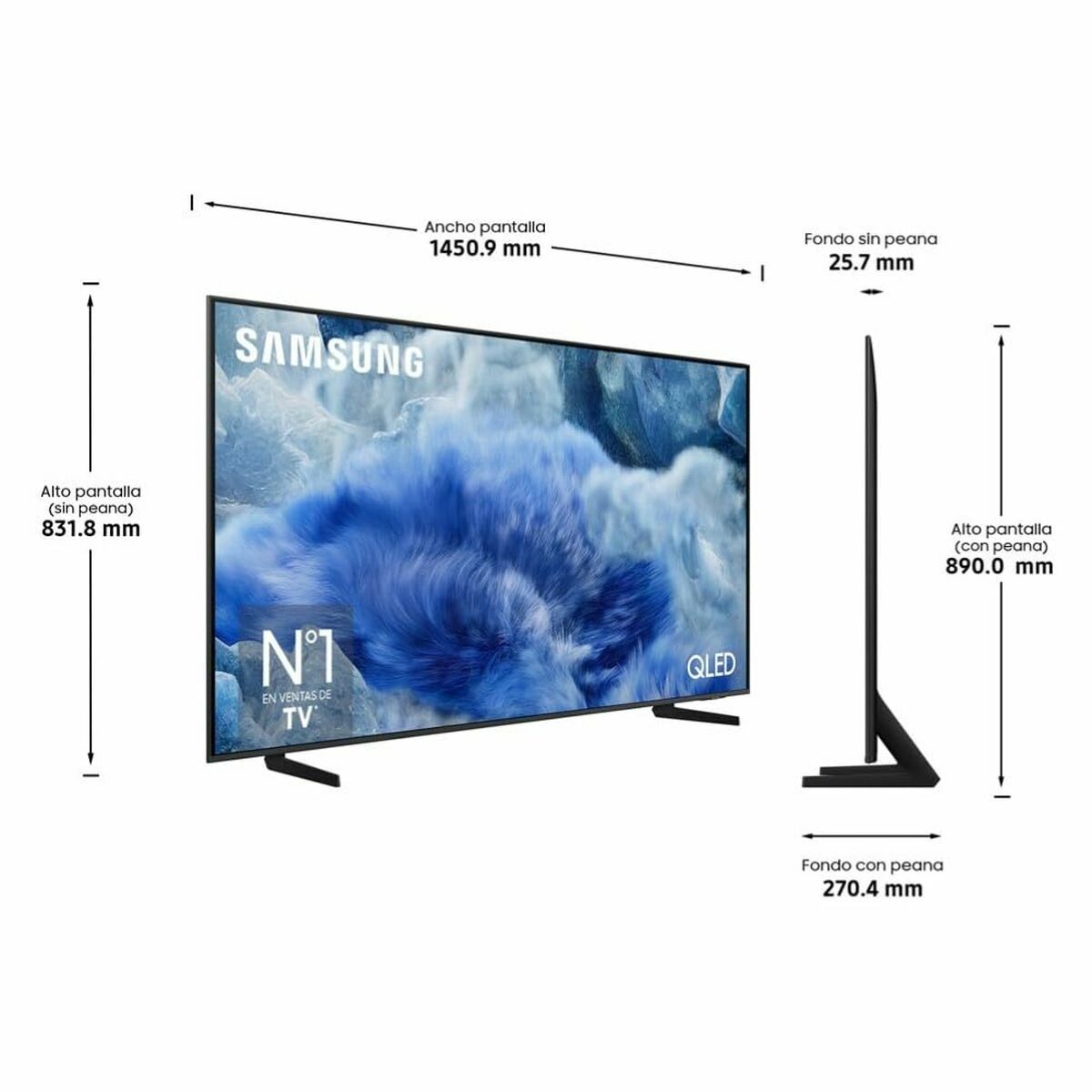Samsung Smart Tv Samsung Tq65Q8Faauxxc 65" (65") 4K Ultra Hd (4K Ultra Hd) Hdr Qled (Hdr) (Qled)