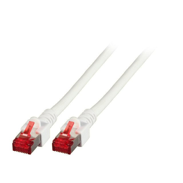 Cable RJ45, CAT.6 250MHZ, 0.15M White S-STP (s / FTP), Lsoh