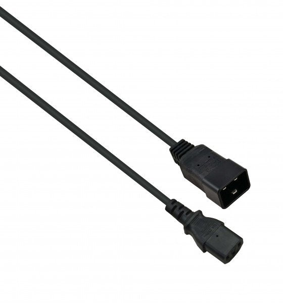 Helos Cable Power C13 a C20, Black 1,0M